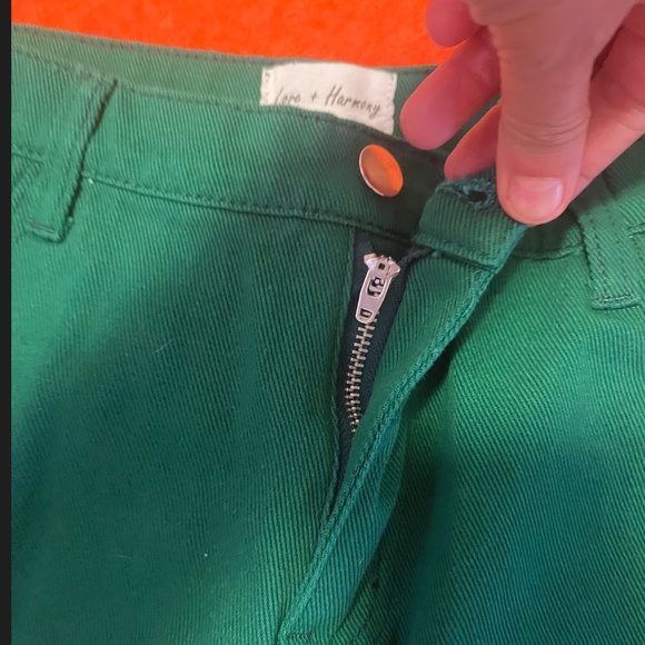 Love + Harmony green 100% cotton denim mini skirt NWT - Picture 6 of 10